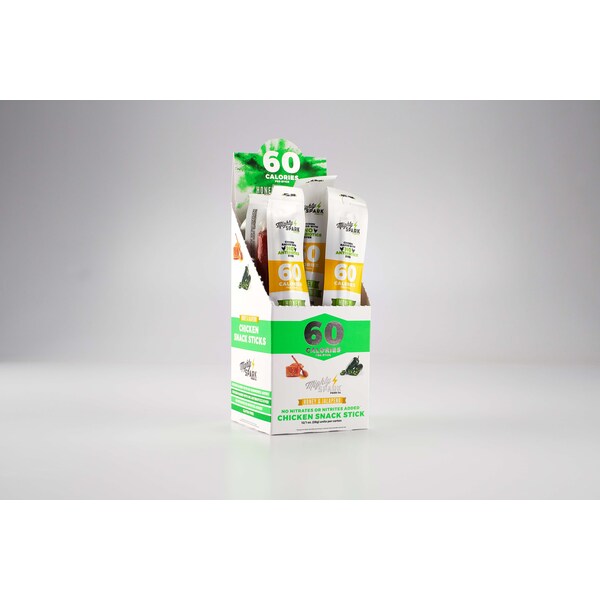 Mighty Spark Food Co, Palillo de Botana de Pollo con Miel y Jalapeño en Paquete de 48 unidades de 1 oz. - MC50303