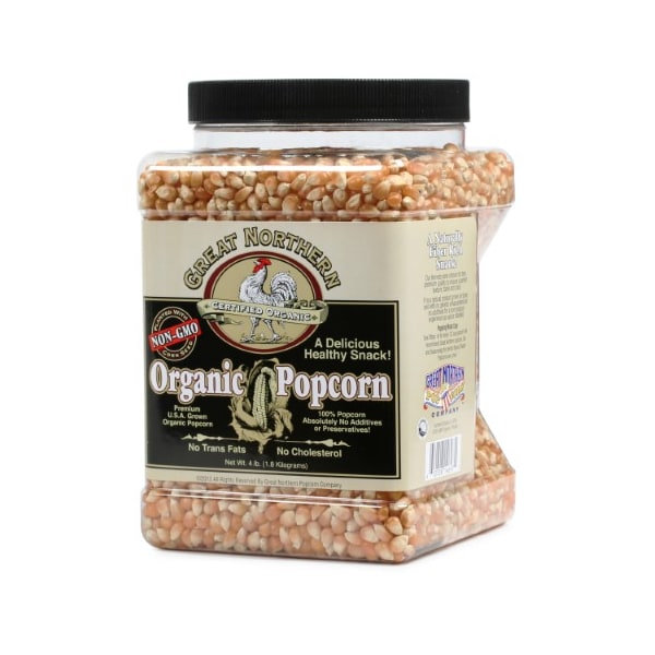 Palomitas de Maíz Gourmet Orgánicas de Gran Norte 4205 Great Northern Popcorn Amarillas, Todo Natural, 4 Libras - 303507RZN