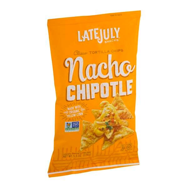 Nachos de Tortilla Late July Chipotle de 5.5 oz., Paquete de 12 - 106645