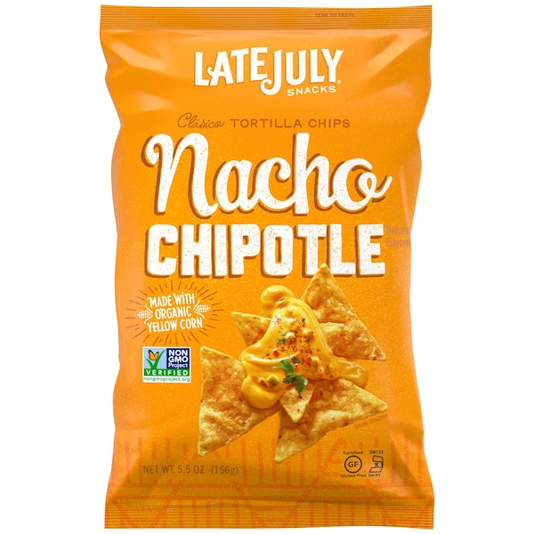 Nachos de Tortilla Late July Chipotle de 5.5 oz., Paquete de 12 - 106645