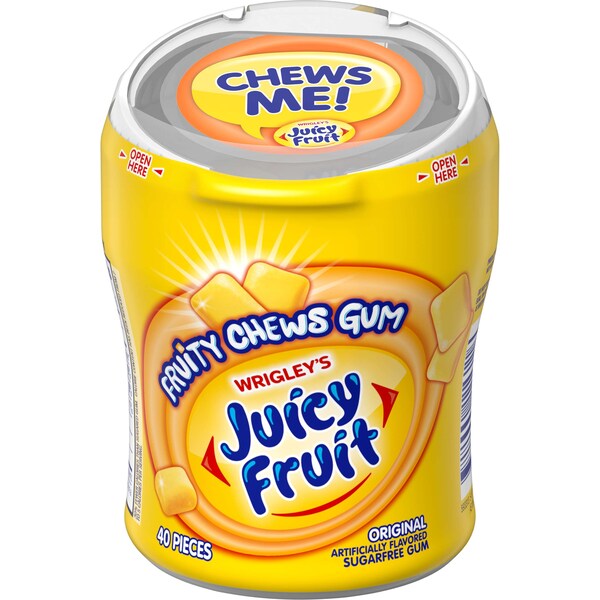 Fruta jugosa Juicy Fruit Chicles de Frutas Originales 40 Piezas, PK24 - 390915