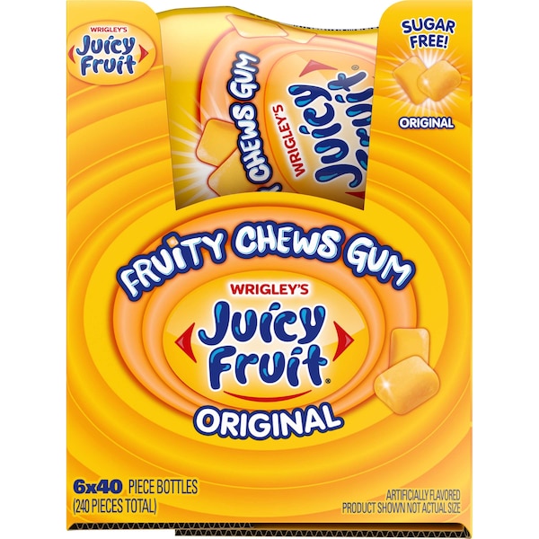 Fruta jugosa Juicy Fruit Chicles de Frutas Originales 40 Piezas, PK24 - 390915