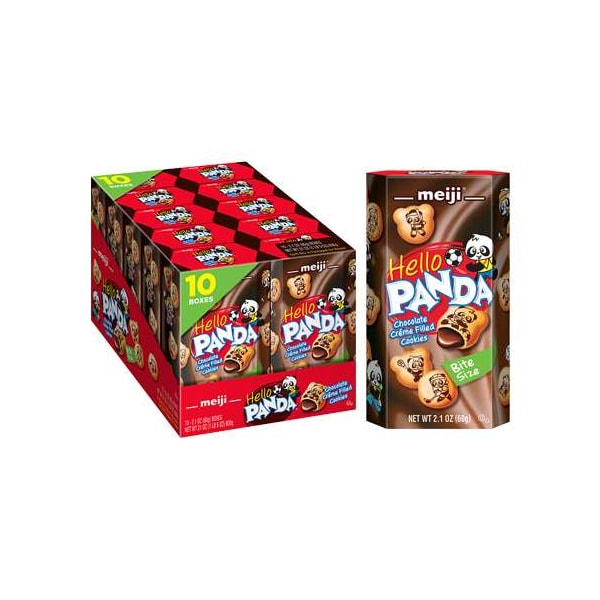 Galletas de panda de chocolate Meiji Hello Panda 2.1 oz., PK80 - 70004