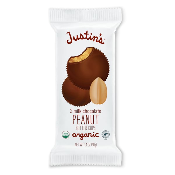 Taza de mantequilla de cacahuate de chocolate con leche de Justin de 1.4 oz., Paquete de 72 - 78446