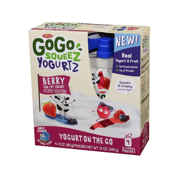Materne GoGo Squeez Yogurtz Berry, Paquete de 48 - 280017