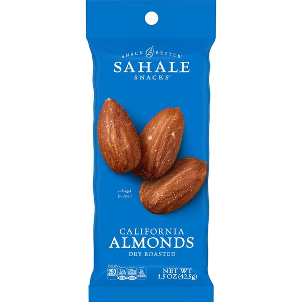 Botana Sahale Sahale 1.5 oz. Almendra de California, Caja de 108 piezas - 4899600018