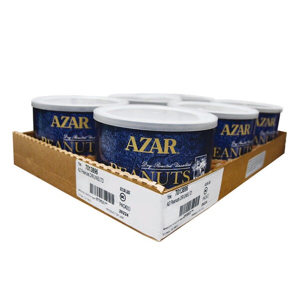 Maní Tostado Sin Sal Azar Azar #5, Lata de 6 - 7013896