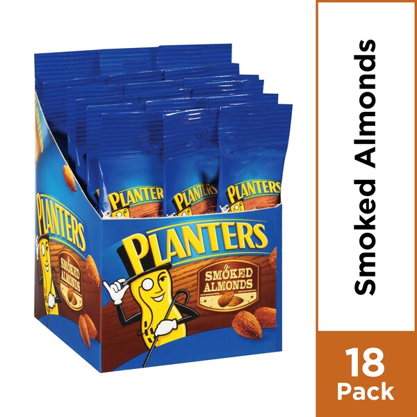Almendras Ahumadas Planters en Bolsa de 1.5 oz, Paquete de 108 - 10029000075419
