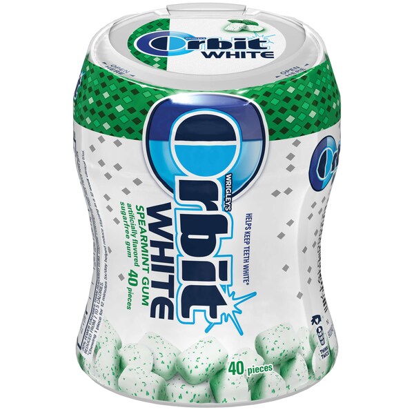 Orbit Orbit White Spearmint Soft Chew Botella 40 piezas, PK24 - 384812