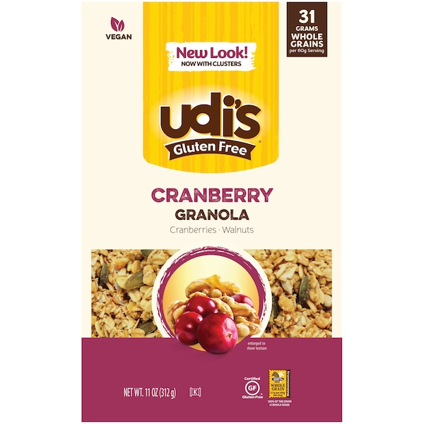 Granola de Arándanos Udis Udi sin Gluten 12 oz., Paquete de 6 - 069899780616