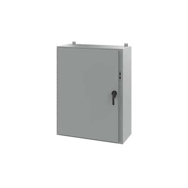 Nvent Hoffman Steel Electrical Enclosures, 48 in H, 16 in D, 37.38 in W, NEMA 12, Hinged - A48SA3816LPPL