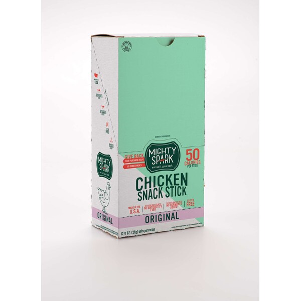 Mighty Spark Food Co Agarre y Vaya Palitos de Pollo con Sal Rosa y Pimienta, 1 oz., paquete de 48 - MC50301