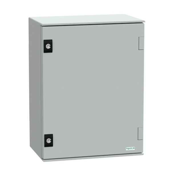 Schneider Electric Fiberglass Reinforced Polyester Electrical Enclosures, 16.9 in H, 7.9 in D, 13 in W, NEMA 13, 4X - NSYPLM43G