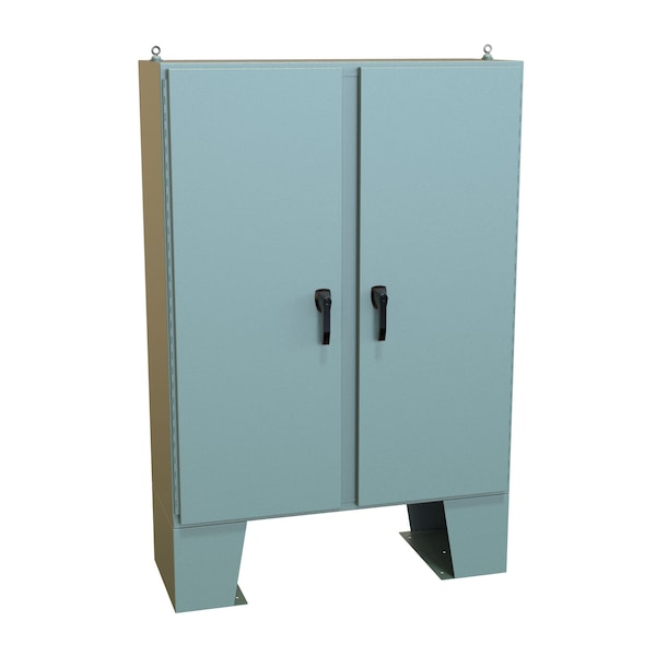 Hammond Steel Electrical Enclosures, 60 in H, 18 in D, 48 in W, NEMA 4, Hinged - HN4FM604818