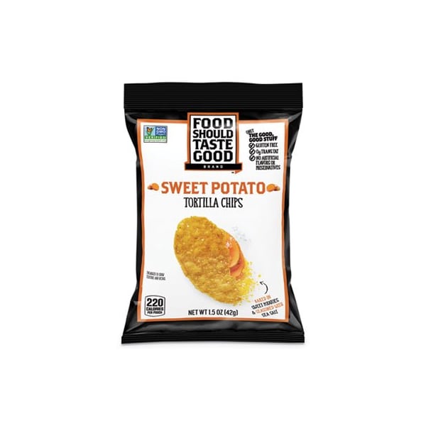 Visitar Vistar Food ST Good de Illinois, papas fritas de tortilla, camote con sal marina, 1.5 oz, paquete de 24 - 81237.