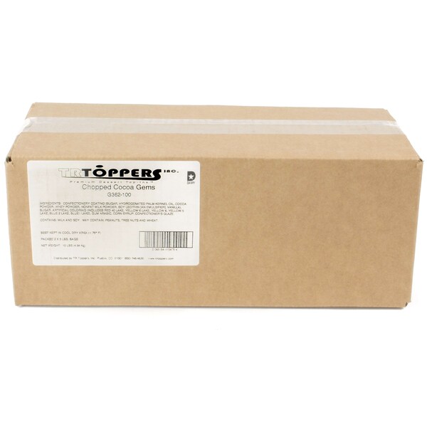 Toppers T.R. Toppers Chopped Cocoa Gems 5 lbs, Paquete de 2 - G362-100