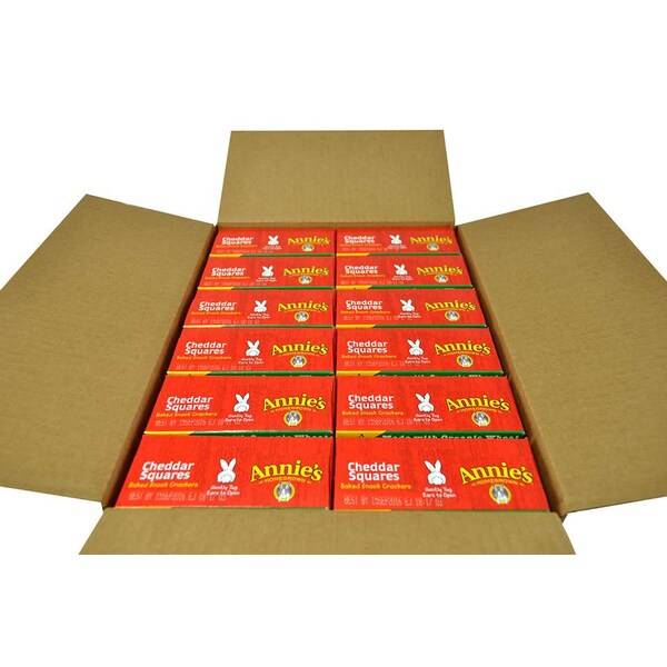 Galletas cuadradas de cheddar Annie's Annie's de 7.5 onzas, caja de 12 - 13562-00053