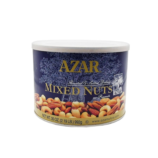 Nuez Mixta Azar Azar, Tostada y Salada Sin Cacahuate, Lata de 5 libras, Paquete de 6 - 7003996