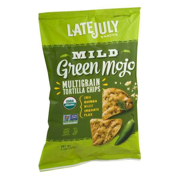 Tortilla Chips Late July con sabor a mojo de varios granos de 5.5 oz., paquete de 12 - 800447