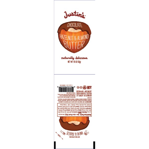 Mantequilla de Almendra Avellana y Chocolate de Justin de 1.15 oz., PK60 - 78491
