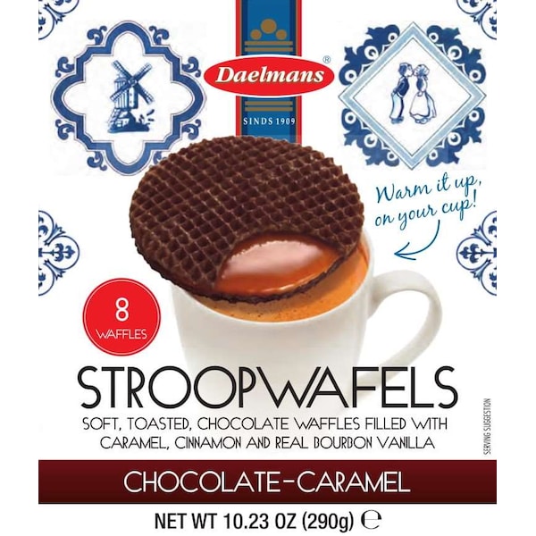 Daelmans Daelmans Caja de 8 Paquetes de Stroopwafel de Chocolate Jumbo 10.23 oz. - 73003