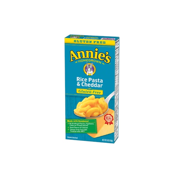 Annies Annie's pasta de macarrones con queso Cheddar sin gluten de 6 oz. en caja, paquete de 12 - 13562-61001