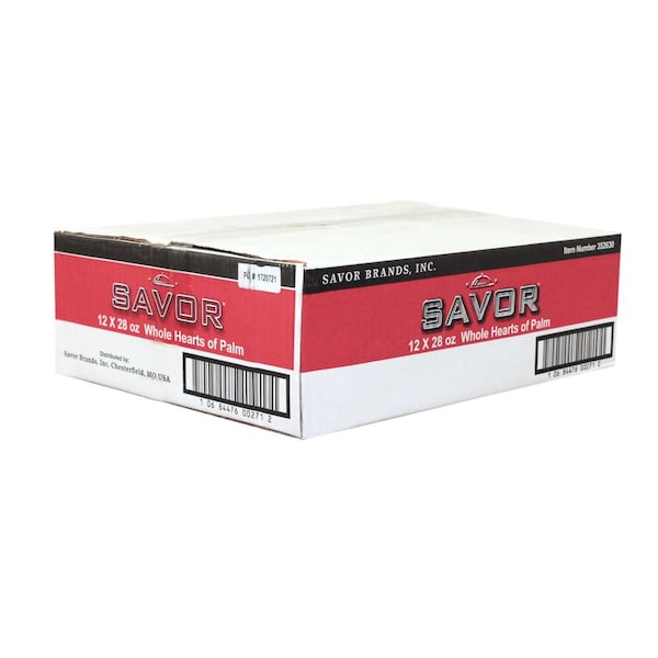 Sabores Importados Corazones de Palmito Enteros 28 oz., paquete de 12 - 352630