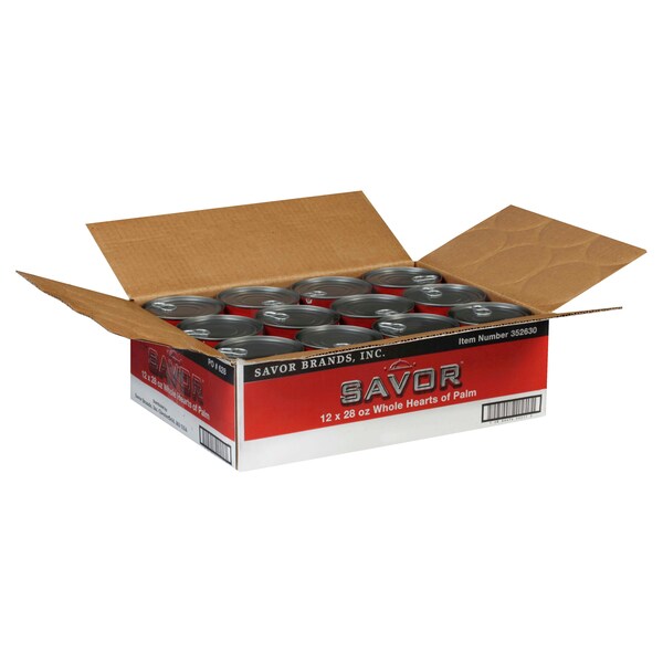 Sabores Importados Corazones de Palmito Enteros 28 oz., paquete de 12 - 352630