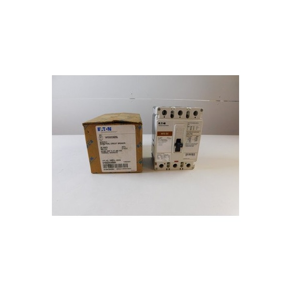 Eaton Molded Case Breakers MCCBs HFD 3P 25A 600V 50/60Hz 3Ph F Frame - HFDDC3025L
