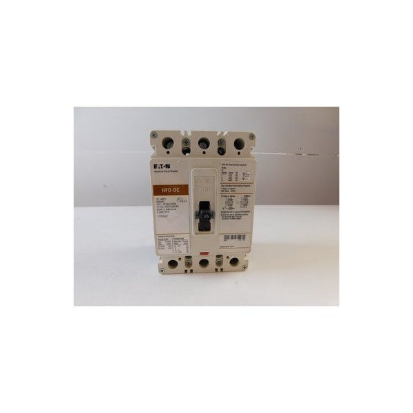 Eaton Molded Case Breakers MCCBs HFD 3P 25A 600V 50/60Hz 3Ph F Frame - HFDDC3025L