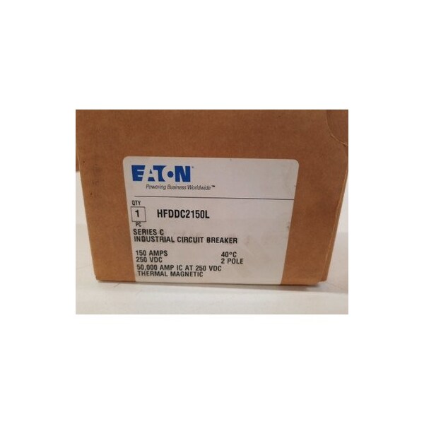 Eaton Molded Case Breakers MCCBs HFD 2P 150A 600V 50/60Hz 2Ph C Frame - HFDDC2150L