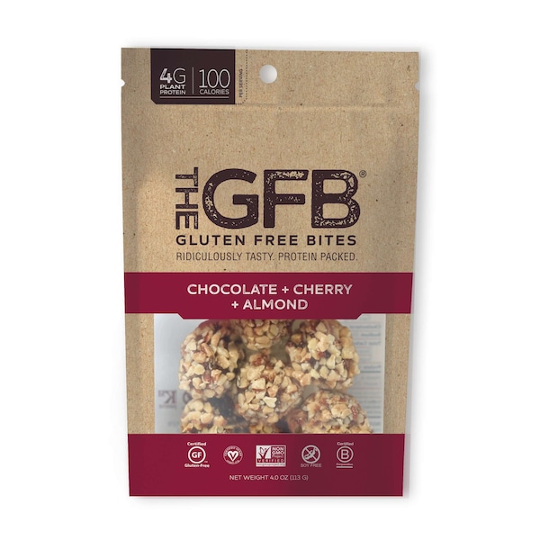 Las mordidas de almendra con cereza y chocolate barra sin gluten de 4 oz., paquete de 6 - 4436.