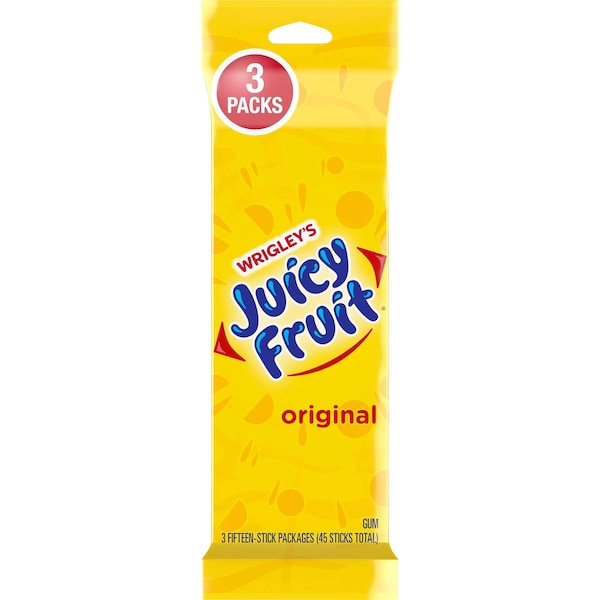 Frutas Jugosas Chicle Juicy Fruit 15 Piezas, PK60 - 269368