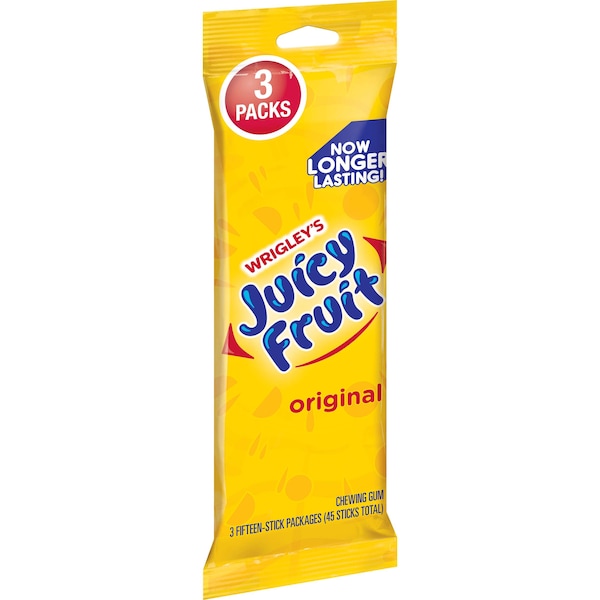 Frutas Jugosas Chicle Juicy Fruit 15 Piezas, PK60 - 269368