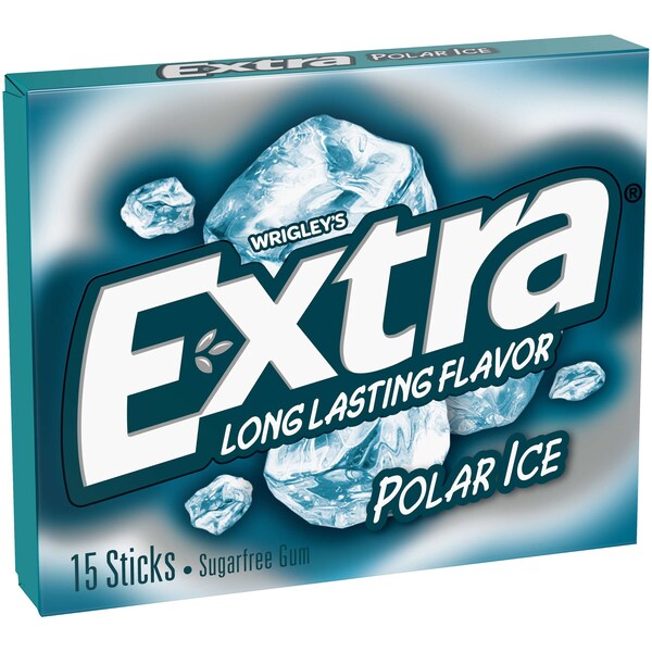 Extra Extra Polar Ice Chicle de 15 piezas en presentación individual, paquete de 60 - 326138