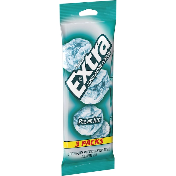 Extra Extra Polar Ice Chicle de 15 piezas en presentación individual, paquete de 60 - 326138