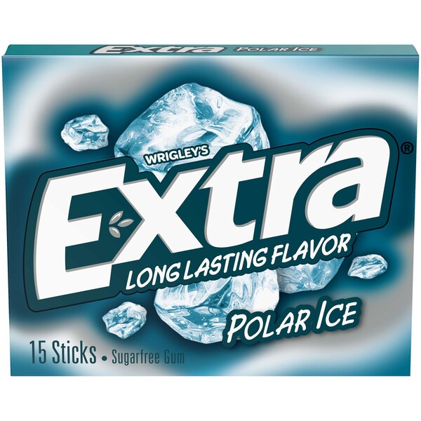 Extra Extra Polar Ice Chicle de 15 piezas en presentación individual, paquete de 60 - 326138