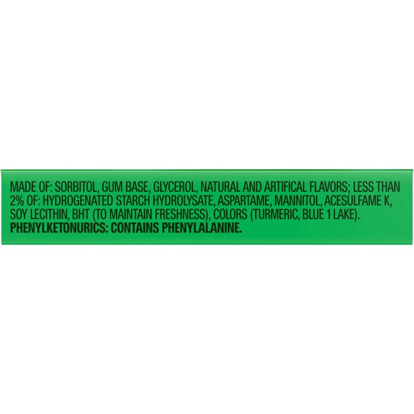 Chicle de Menta de Spearmint para un Solo Uso Extra Extra, 15 Piezas, Paquete de 60 - 318545