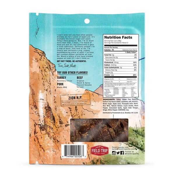 Paseo al campo de Pavo Jerky Pimienta Cracked 2.2 oz., Paquete de 9 - D0220TJ0907