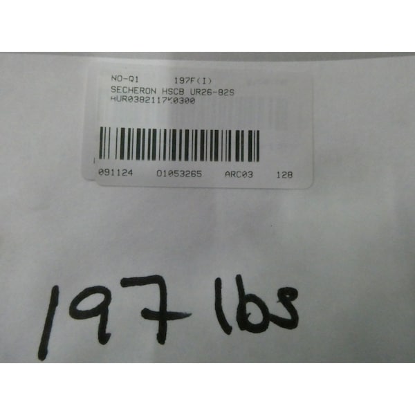 Secheron 2600A AMP 2000V-DC OTHER CIRCUIT BREAKER - HSCB UR26-82S AUR0382117K0300