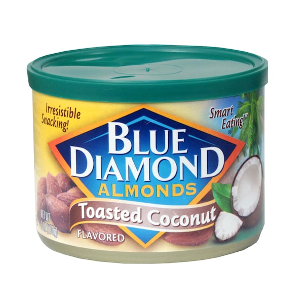 Almendras Blue Diamond Toasted Coconut de 6 oz, paquete de 12 - 09418