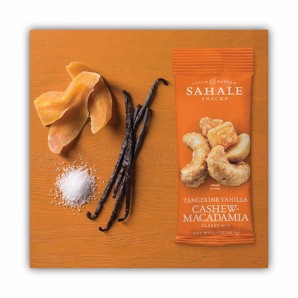Sahale Snacks Glazed Mixes, Mandarina Vainilla, Bolsa de 1.5 oz, Paquete de 18 - 900015