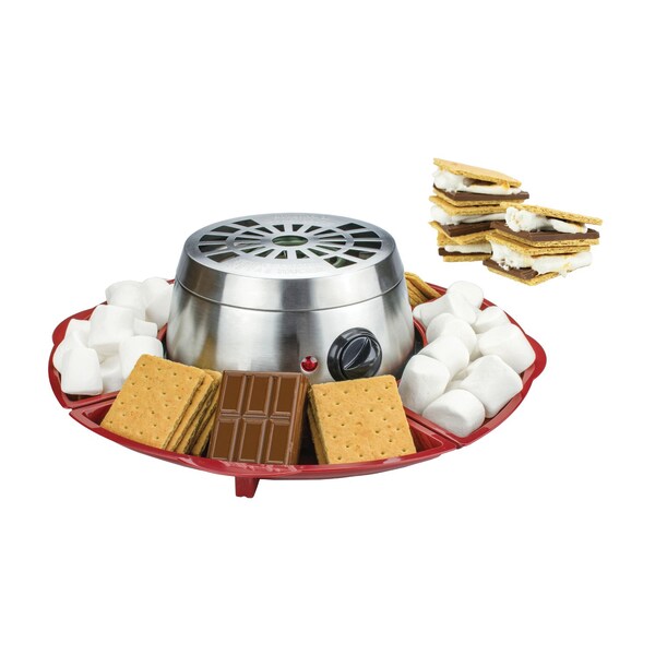 Brentwood Appliances Fabricante de Malvaviscos Eléctrico de Acero Inoxidable para uso en Interiores con 4 Bandejas y 4 Tenedores - TS-603