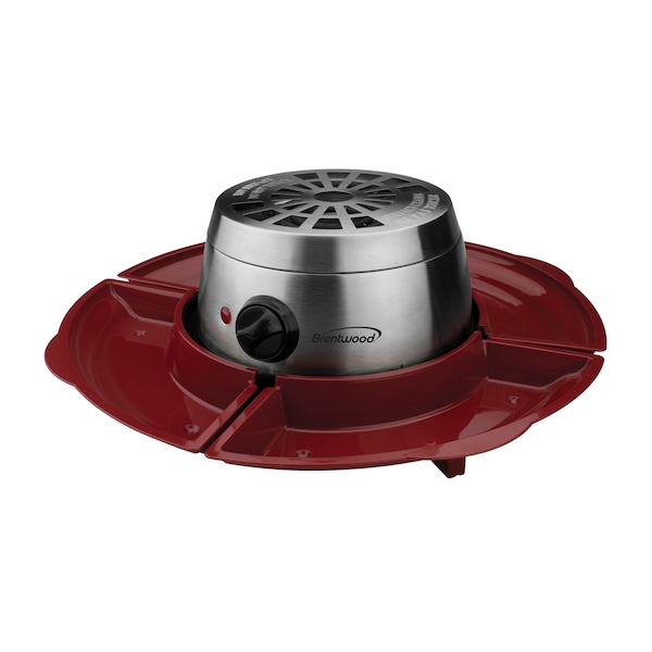 Brentwood Appliances Fabricante de Malvaviscos Eléctrico de Acero Inoxidable para uso en Interiores con 4 Bandejas y 4 Tenedores - TS-603