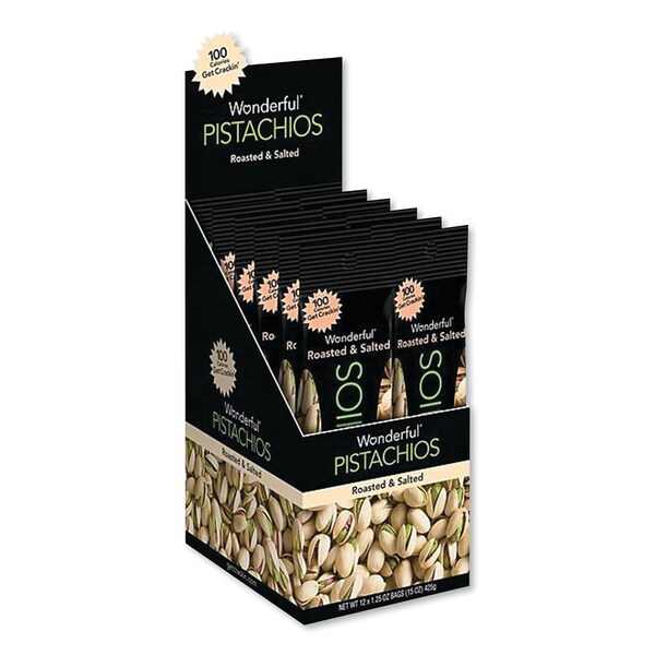 Paramount Farms Maravillosos Pistachos, Tostados y Salados, Tubo de 1.25 oz, Paquete de 12 - PAR91345