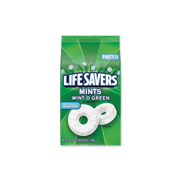 The Wrigley Co LifeSavers, Caramelos duros de menta, WINT-O-GREEN, bolsa de 50 oz - 21524