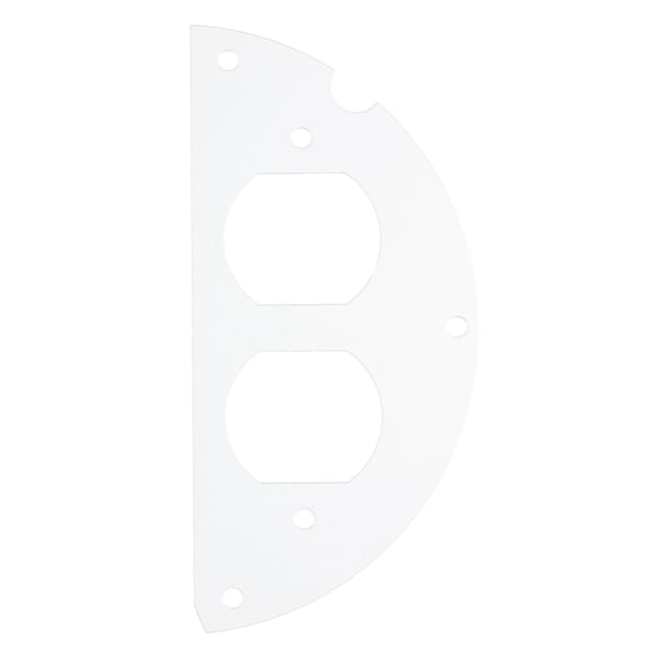 Hubbell Wiring Device-Kellems Recessed 6" Series, Sub Plate, 50% Right Side, (1) Duplex Opening - S1R6SPI