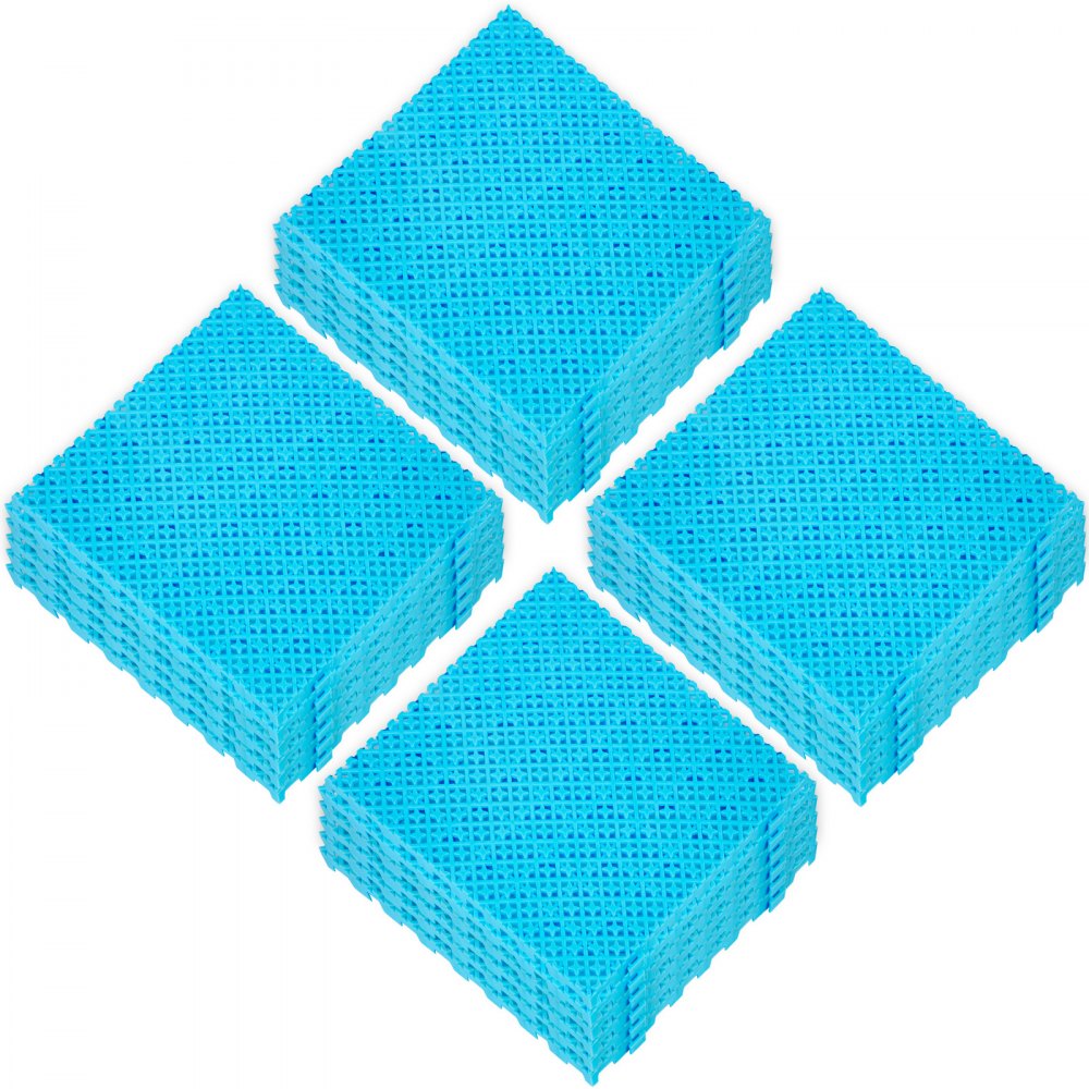 VEVOR Drainage Tiles Interlocking 25 Pack Blue, Outdoor Modular Interlocking Deck Tile 11.8x11.8x0.5 Inches, Dry Deck Tiles for Pool Shower Sauna Bathroom Deck Patio Garage - DJMTXLST1.3CM0001V0