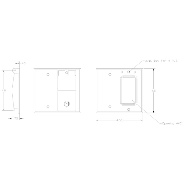 Mulberry Electrical Box Cover, 2 Gangs, Rectangular, Aluminum, Blank and GFI Receptacle Cover - 30429