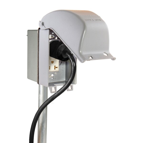 Hubbell Wiring Device-Kellems Electrical Box Cover, 1 Gang, Cast Metal - WP26E